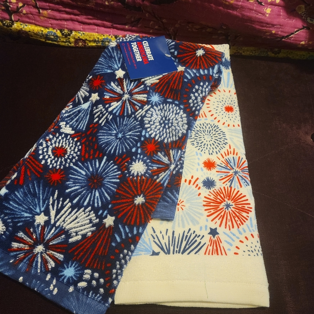 Celebrate Americana Together Fireworks Set & Flags Set Set of 2